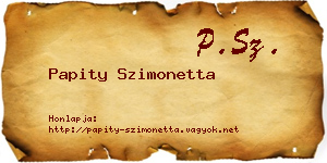 Papity Szimonetta névjegykártya